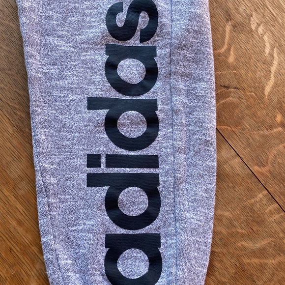 Adidas Gray Joggers with Black adidas lettering - Picture 10 of 10